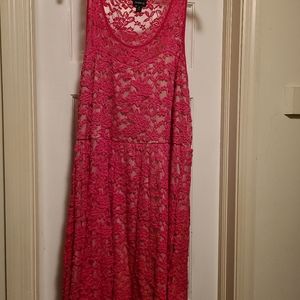 Torrid Hot Pink Lace dress